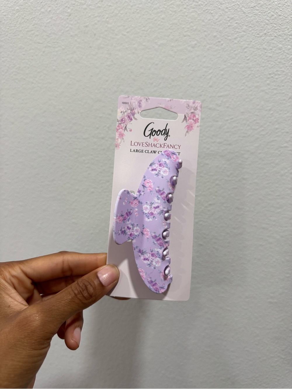 LoveShackFancy x Goody Lavender Floral Hair Clip